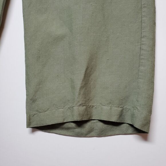 Contact Women’s Capri Rami- Rayon Blend M Army Green Wide Leg Minimalist Neutral - Picture 3 of 16